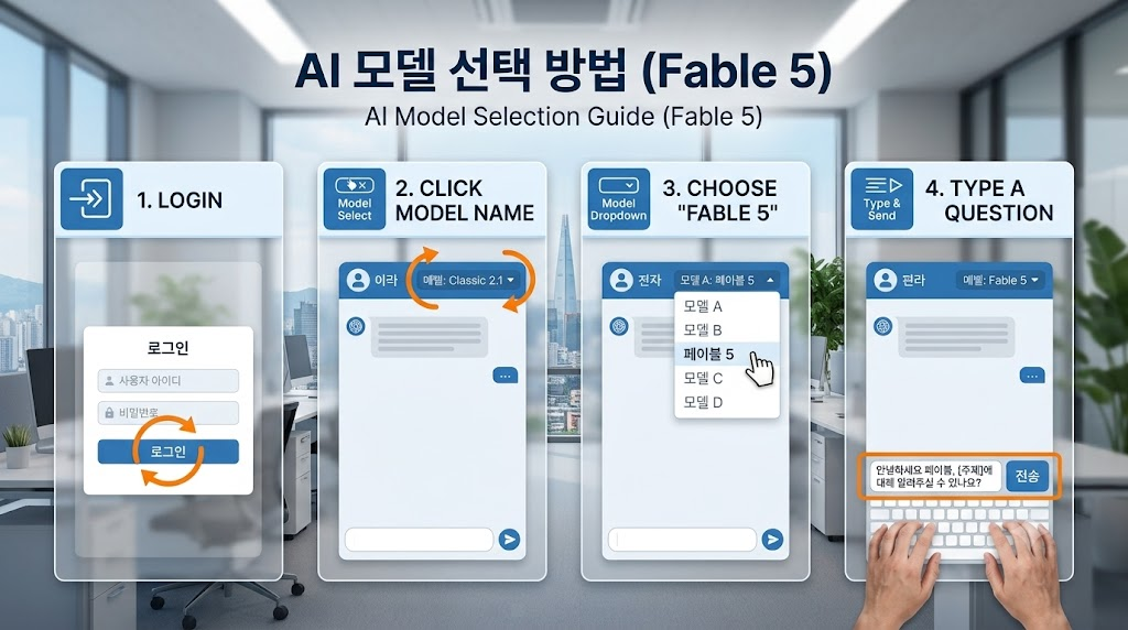 클로드 Fable 5 모델선택은 유료요금제 이상부터 가능합니다.