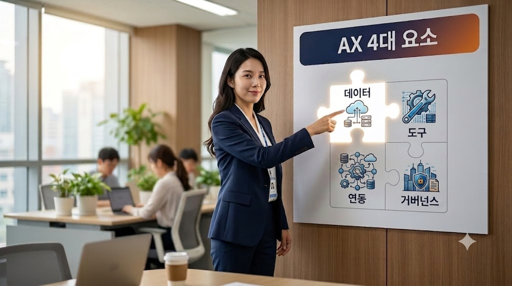 AX 4대 요소(데이터·도구·연동·거버넌스) 중 도구는 이미 준비된 것입니다.